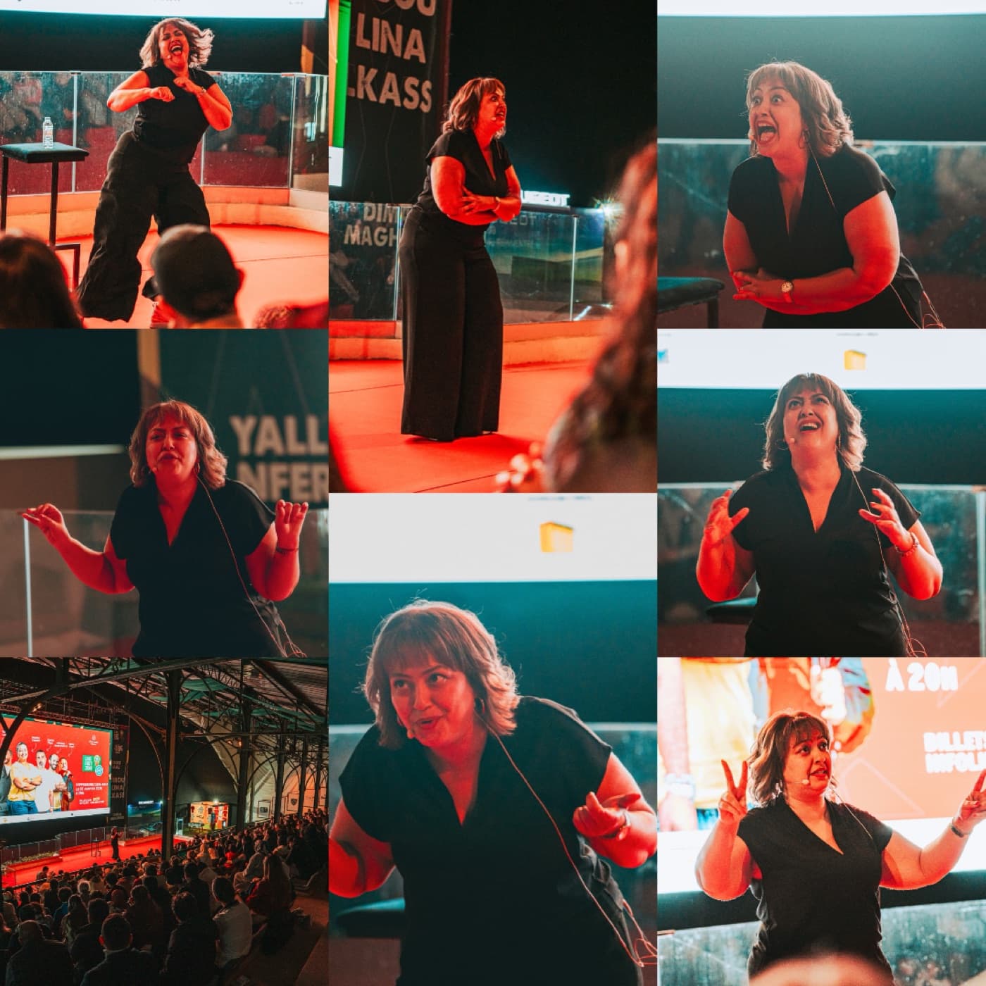 Mounia Ouassif sur scène — moments de spectacle