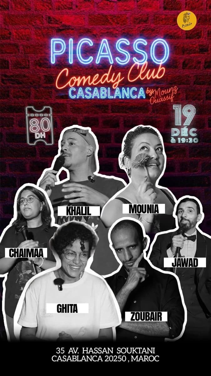 Affiche Picasso Comedy Club Casablanca
