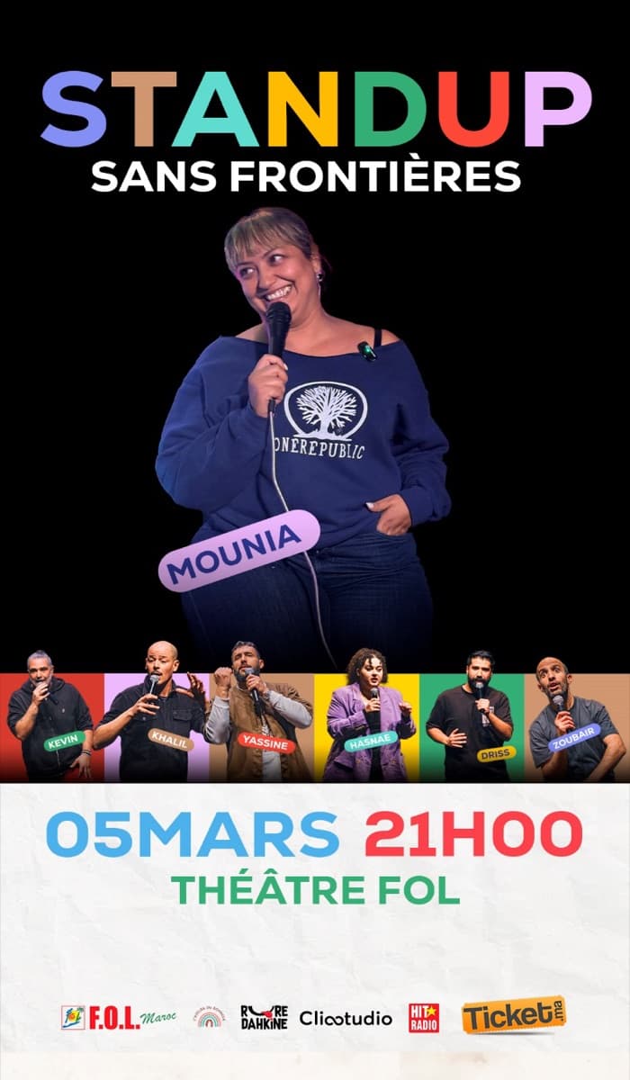 Affiche Standup Sans Frontières au Théâtre FOL